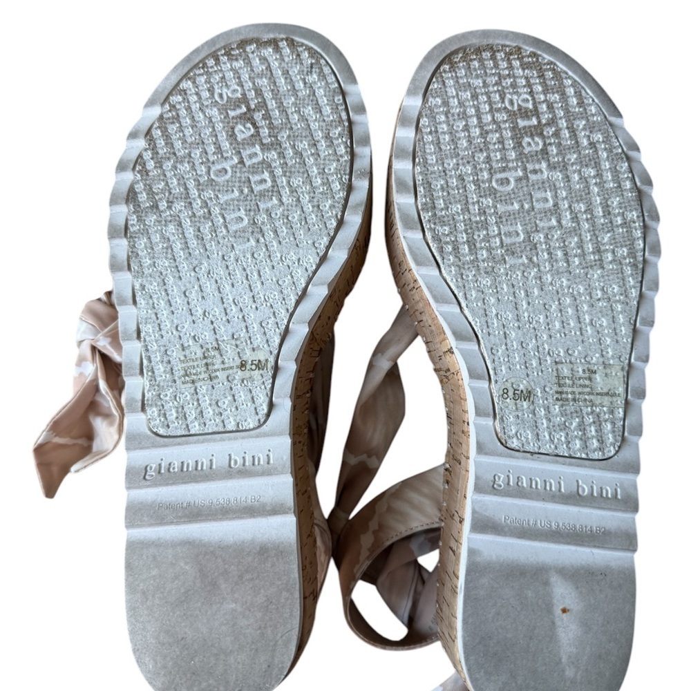 Gianni Bini Women's Beige Tie-Up Sandals - Picture 5 of 5